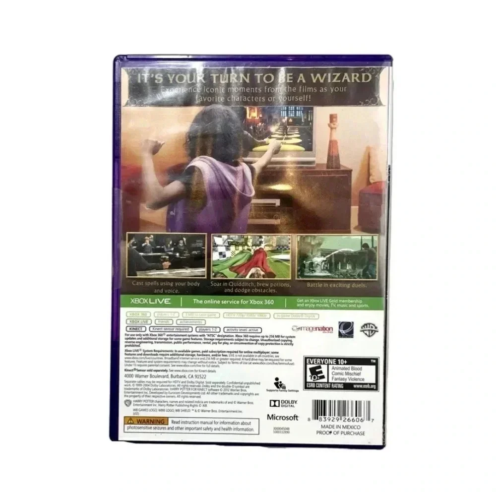 NEW Harry Potter For Kinect Xbox 360 Sealed